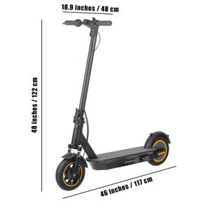 500W Foldable Electric Scooter for Commuting, 10'' Inflatable Tire, 36V 15Ah Battery, Range 35-40km, APP Support E-scooter AXSSIBLZ
