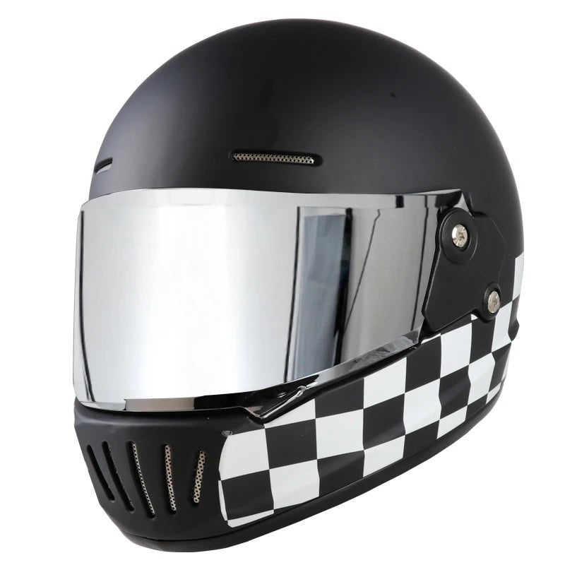 Motorcycle helmets for men and women, retro full helmets, electric motorcycles, seasonal blue trend, winter motorcycle running h AXSSIBLZ