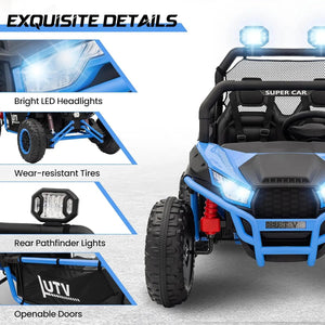 24V Ride on UTV Kids Car with Remote Control, Ride on Truck with Spring Suspensions, 2 Speeds,Lights, Treaded Tires AXSSIBLZ