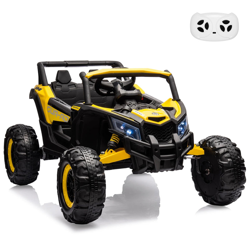 Kids UTV With Remote Control, 24V Ride On Car, Battery Powered Electric Vehicles, Spring Suspension, 200W Motor, Metal Frame AXSSIBLZ