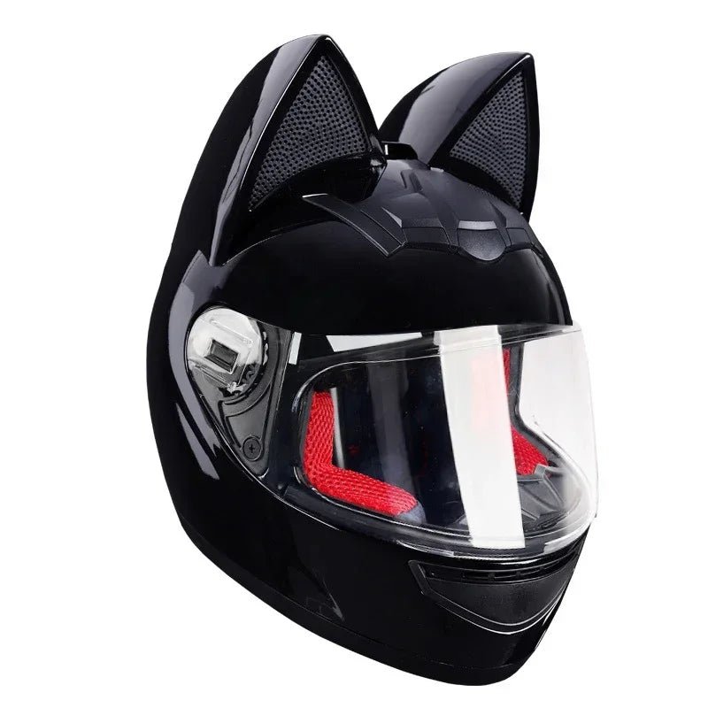 Motorcycle Helmet Detachable Full Face DOT Certification Safety Cat Ears Moto Helmets For Women Breathable Soft Comfort Lining AXSSIBLZ