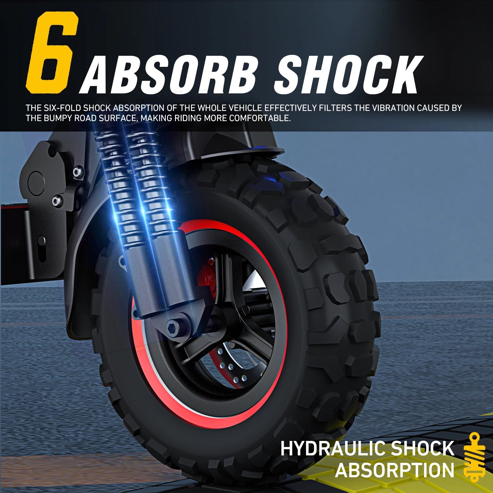 1200W Off-road Electric Scooter with Seat, 48V 21Ah Battery, Max speed 30Mph, Range 35Miles, Foldable Commuter E-scooter AXSSIBLZ