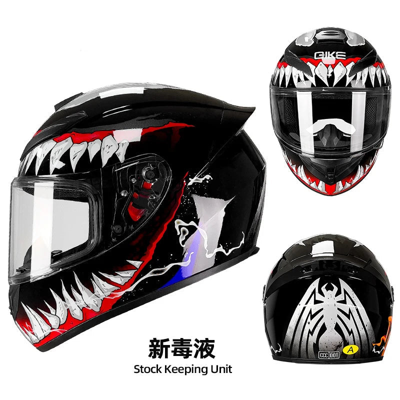 DOT Men and women motorcycle helmets are safe in winter Four Seasons Knights can be equipped with Bluetooth motorcycle helmets AXSSIBLZ