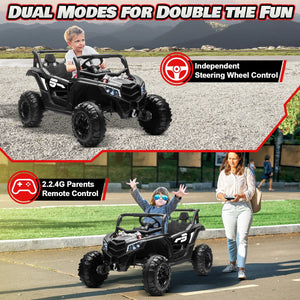 24V Ride On Car for Kids w/Remote Control, JOYRACER Battery Powered Off-Road UTV, 4x150W Motors,4 Shock Absorbers, 4.5 Mph Max S AXSSIBLZ