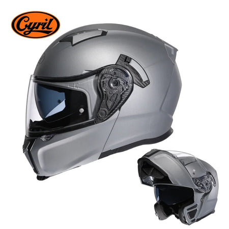 Motorcycle Helmet Dual Visor Modular Flip up Full Face Helmet for Adult Men and Women DOT ECE Approved AXSSIBLZ