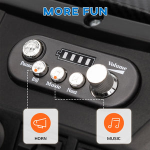 2 Seater 24V Electric Car for Kids with Remote Control, White AXSSIBLZ