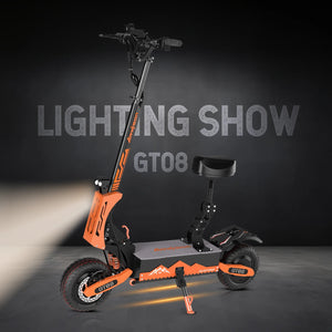 Arwibon 5600W Adult Electric Scooter Dual Motor Top Speed 46MPH,60V27AH, 11-inch Off-Road Tires Sport Folding eScooter with Seat AXSSIBLZ