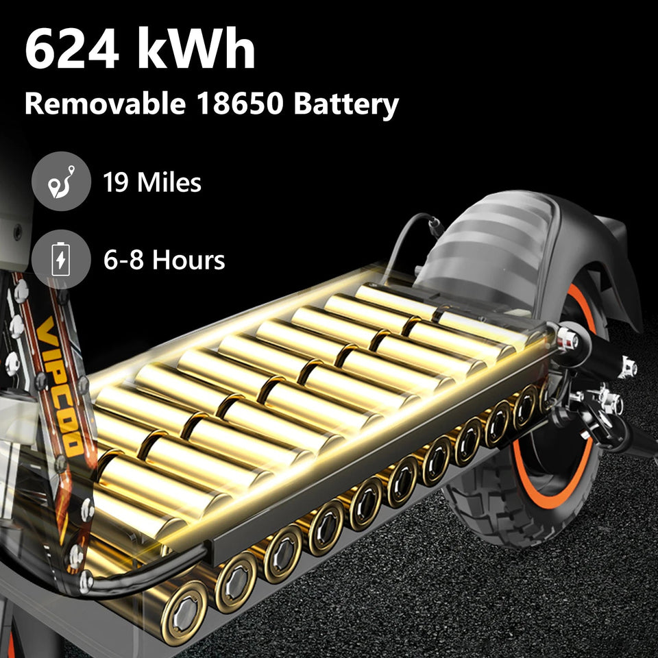 VIPCOO-VS1 eScooter 700W Motor 48V13AH Battery Portable Folding Design Electric Scooter 10 Inch Off-road Air Tire Fold E-Scooter AXSSIBLZ