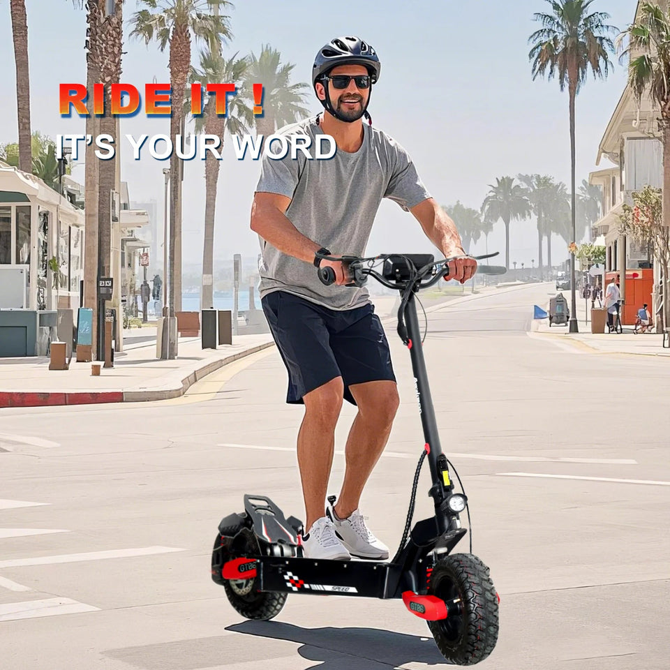 30MPH Electric Scooter,1200 Motor,20/40Miles Range EScooter With Spring Damping,Disc Brake,11'' Off-Road Tires Folding Scooter AXSSIBLZ