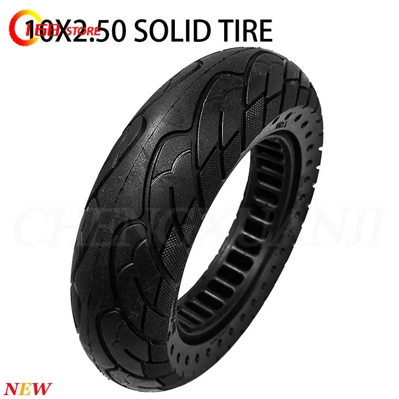 10 Inch 10X2.5 Solid Tire for Ninebot Max G30 Electric Scooter 10inch Explosion-Proof Hollow Honeycomb Tyre AXSSIBLZ