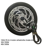 Motor For 10 Inch Electric Scooter 36v 350W 48v 500w Hub 10x2.70-6.5 Tubeless Vacuum Tire AXSSIBLZ