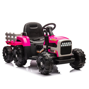 Ride on Tractor2.0 with Trailer,24V Battery Powered Electric Tractor Toy, 200w*2motor 1.86-4.97MPH/Remote Control AXSSIBLZ