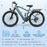 26" 24" Electric Bike For Adults With 500W Powerful Motor 36V 374Wh/468Wh Battery, Up To 30 Miles, 19 MPH,Electric Mountain Bike AXSSIBLZ