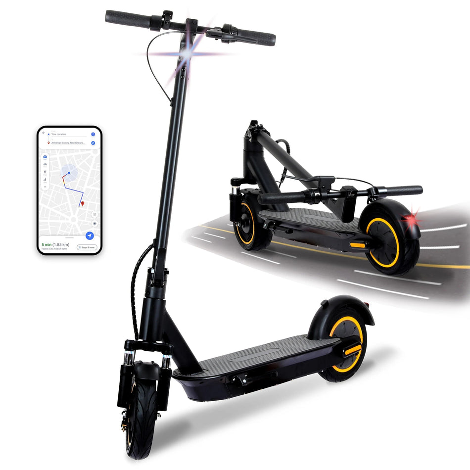 500W Foldable Electric Scooter for Commuting, 10'' Inflatable Tire, 36V 15Ah Battery, Range 35-40km, APP Support E-scooter AXSSIBLZ