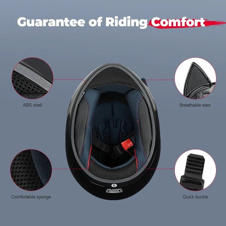 Motorcycle Helmet Detachable Full Face DOT Certification Safety Cat Ears Moto Helmets For Women Breathable Soft Comfort Lining AXSSIBLZ