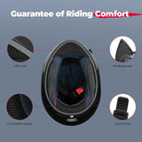 Motorcycle Helmet Detachable Full Face DOT Certification Safety Cat Ears Moto Helmets For Women Breathable Soft Comfort Lining AXSSIBLZ