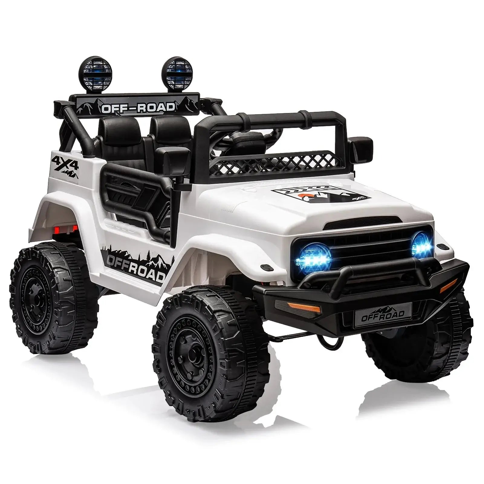 12V Kids Ride On Truck with Remote Control Spring Suspension Bluetooth Connectivity and Led Lights Ride On Toys for 3-6 yrs AXSSIBLZ