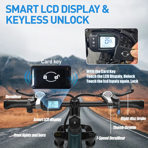 26" 24" Electric Bike For Adults With 500W Powerful Motor 36V 374Wh/468Wh Battery, Up To 30 Miles, 19 MPH,Electric Mountain Bike AXSSIBLZ