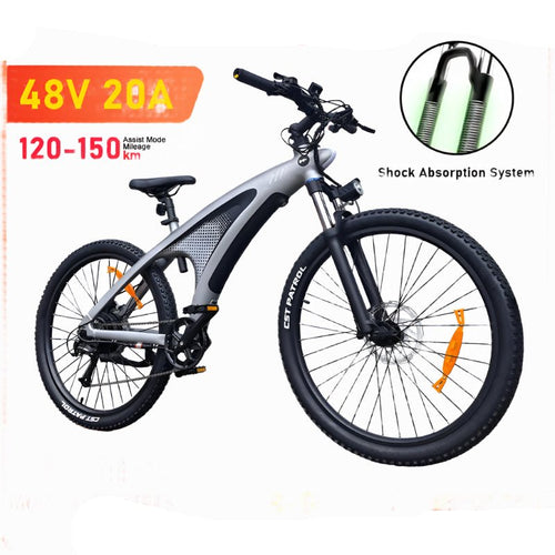 HUANCI Q5 electric bike ebike Adults Electric bicycle  48V 20AH 27.5 Inch electric e bike Electric bike Mountain electric bikes AXSSIBLZ