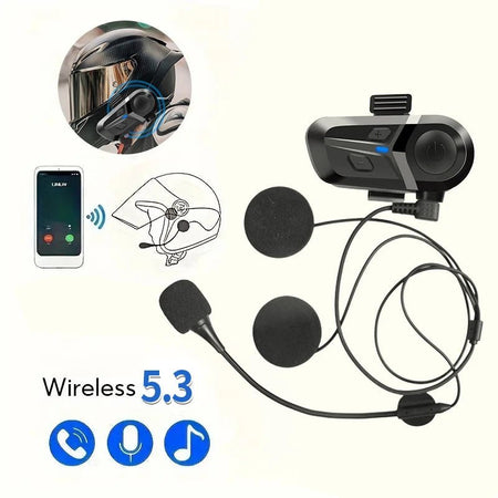 Motorcycle Earphones Helmet Headset Bluetooth 5.3 Headphones Wireless Motor Headset Bike Earphone Handsfree Stereo Earbud AXSSIBLZ