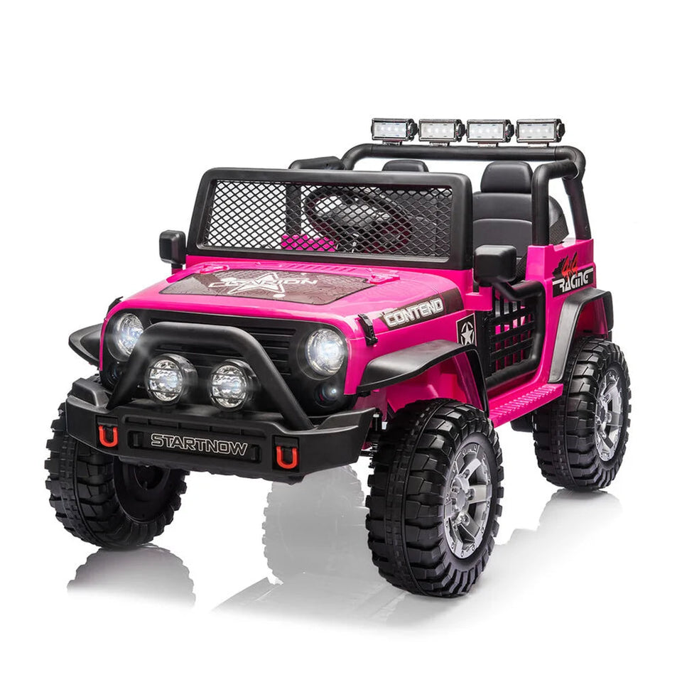 12V Battery Powered  Ride On Car 2 Seater kids Electric Vehicle Toy Truck w/Remote Control Equipped with Music AXSSIBLZ