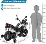 12V 7AH Ride On Motorcycle, Licensed Kids Motorcycle, High/Low Speed, EVA Tire, LED Headlights, Spring Suspension, Music,Ride On AXSSIBLZ