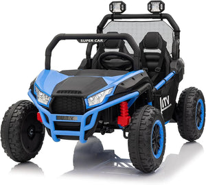 24V Ride on UTV Kids Car with Remote Control, Ride on Truck with Spring Suspensions, 2 Speeds,Lights, Treaded Tires AXSSIBLZ