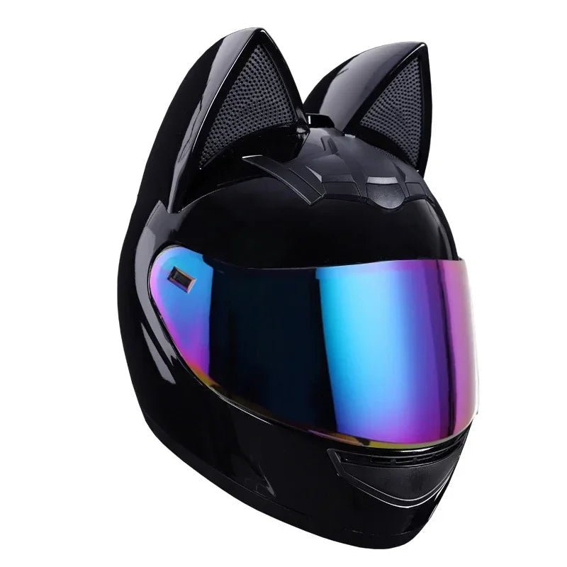 Motorcycle Helmet Detachable Full Face DOT Certification Safety Cat Ears Moto Helmets For Women Breathable Soft Comfort Lining AXSSIBLZ