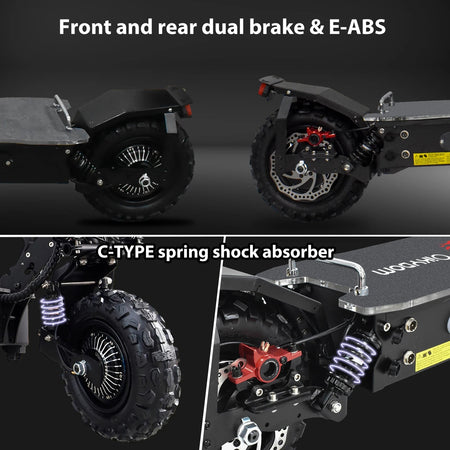 5600W Adult Electric Scooter W/Seat,Dual Motor EScooter, 3 Speed 80km/h 90kmRange,60V 27AH,11'' Heavy Duty Vacuum Off-Road Tire AXSSIBLZ