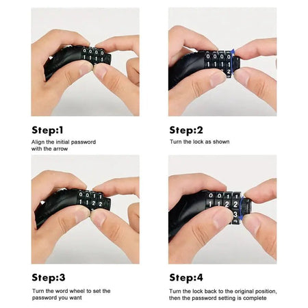 X-TIGER Portable Universal 4 Digit Password BicyclePadlock - AXSSIBLZ