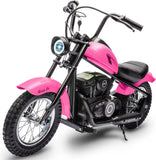 24V Electric Dirt Bike, 250W Electric Motorcycle w/LED Light, Leather Seat- Two Speed Max Up to 14MPH & 60 Minutes Motorbike AXSSIBLZ
