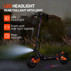 Dual Motor Adult Dual Shock-Absorbing Electric Scooter Long Endurance Double Rocker Arm Commuter Off-Road E-Scooter AXSSIBLZ
