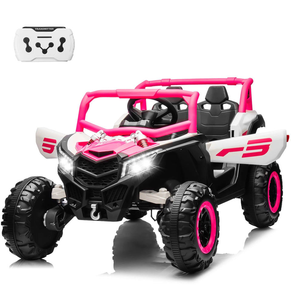 24V Ride On Car for Kids w/Remote Control, JOYRACER Battery Powered Off-Road UTV, 4x150W Motors,4 Shock Absorbers, 4.5 Mph Max S AXSSIBLZ