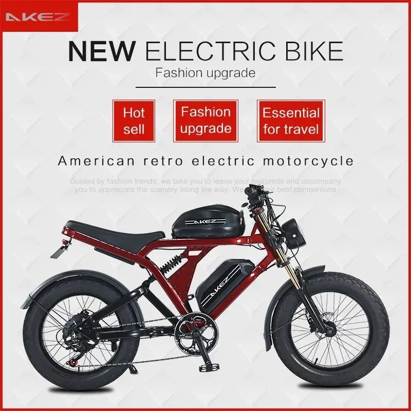 Akez King Kong X 1500W – Ultimate 20-inch Fat Tire Full Suspension E-Mountain Bike AXSSIBLZ