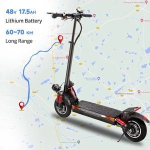 New X4 shipped from China warehouse 1600W dual motor 10-inch off-road electric scooter 48V 18AH foldable adult mobility scooter AXSSIBLZ