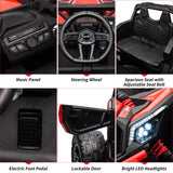 Kids UTV, Electric Ride on UTV Car, Licensed Can-Am Electric Off-Road Car, Ride On Truck Car w/Remote Control, Large Seat AXSSIBLZ