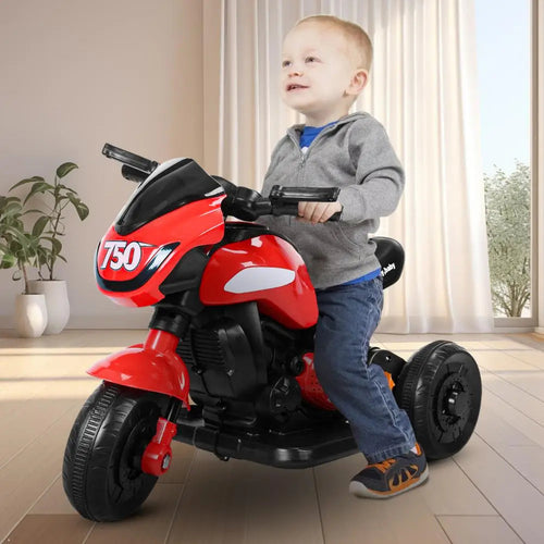 Kids Electric Tricycle, Kids Motorcycle Ride-on Car Toy, 3-Wheel Battery Powered Motorbike for Kids 1-6 Years Old, Forward Rever AXSSIBLZ