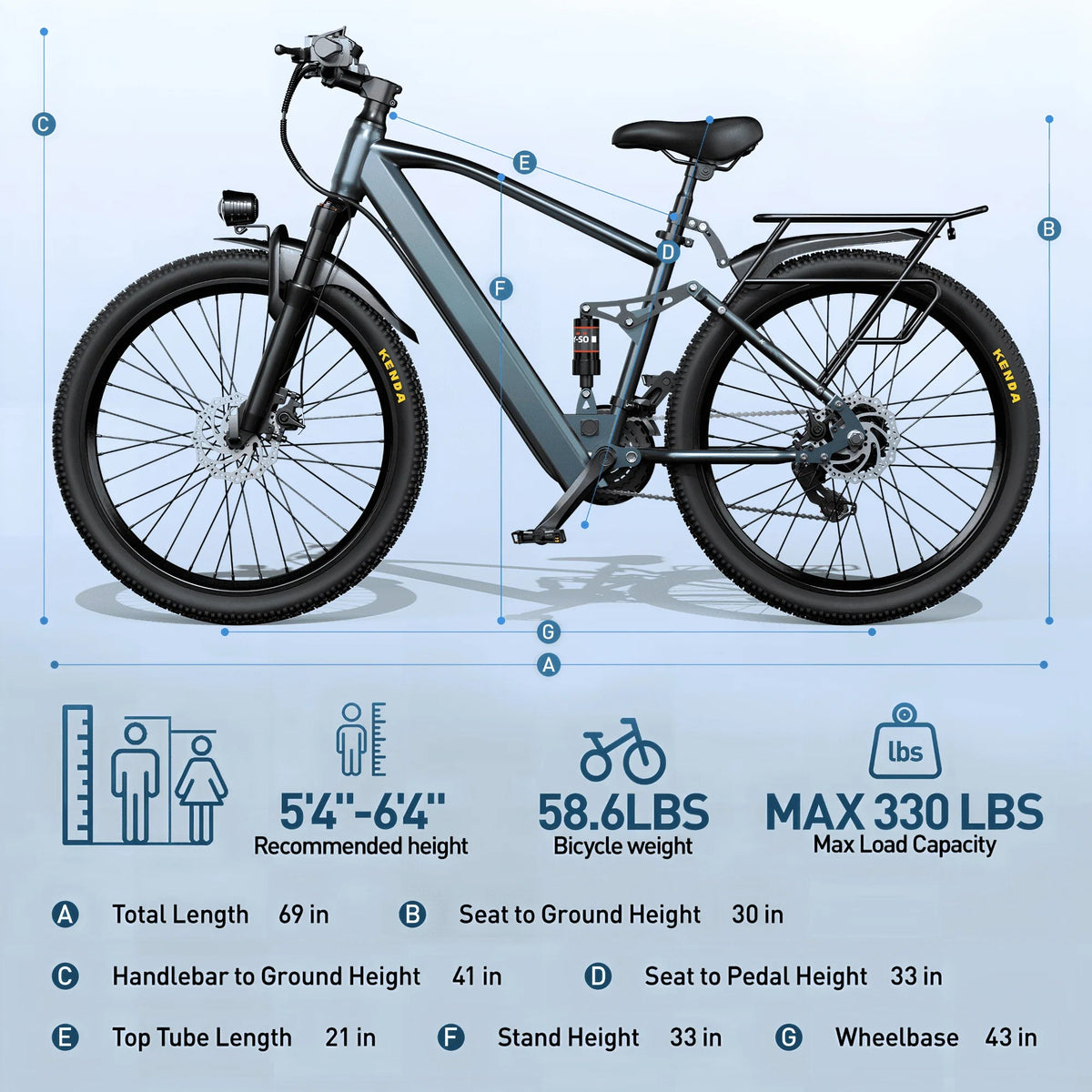 E bike 750W Adults Electric Bike 36V468Wh 26 Inch Tires Electric Bicycle Shimano 21-Speed City E Bikes Mountain e bikes AXSSIBLZ