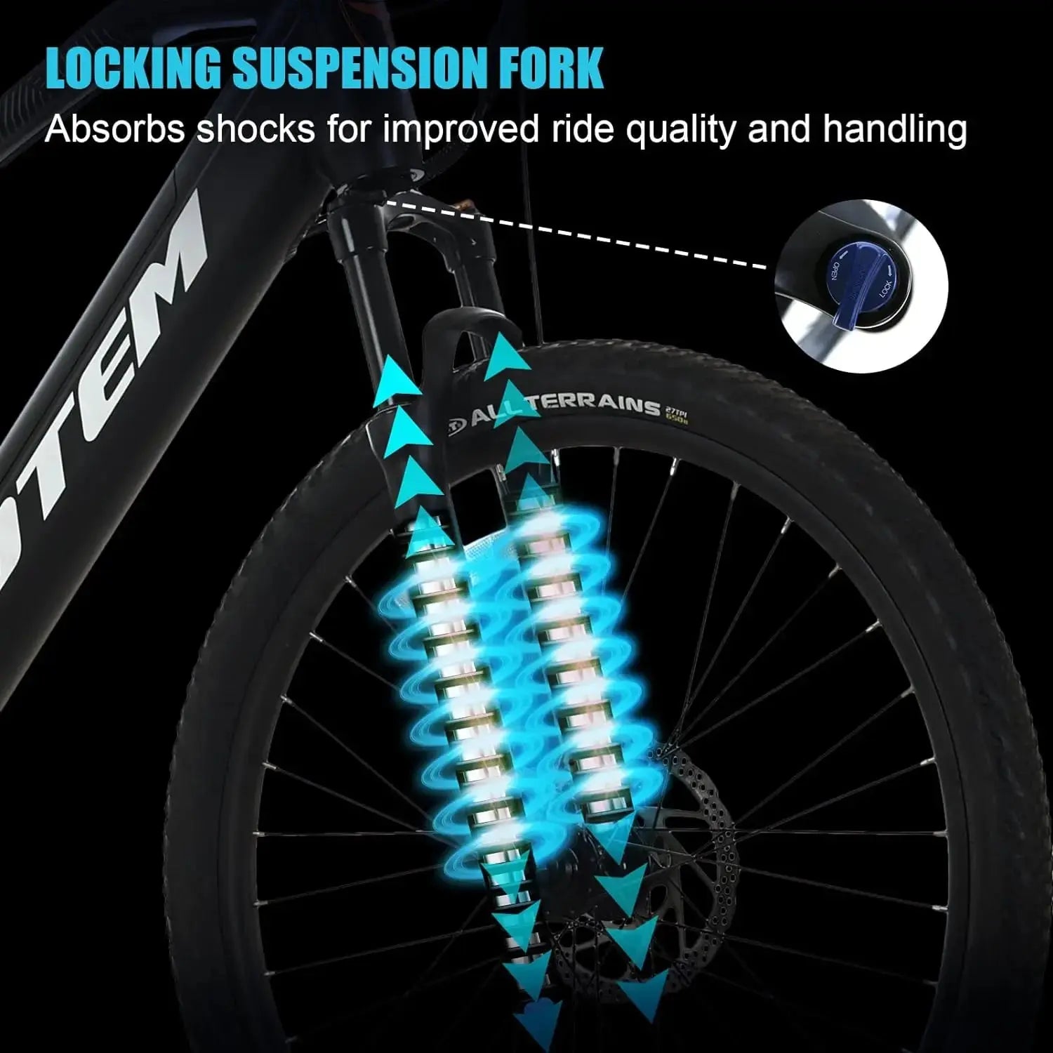 Locking suspension fork