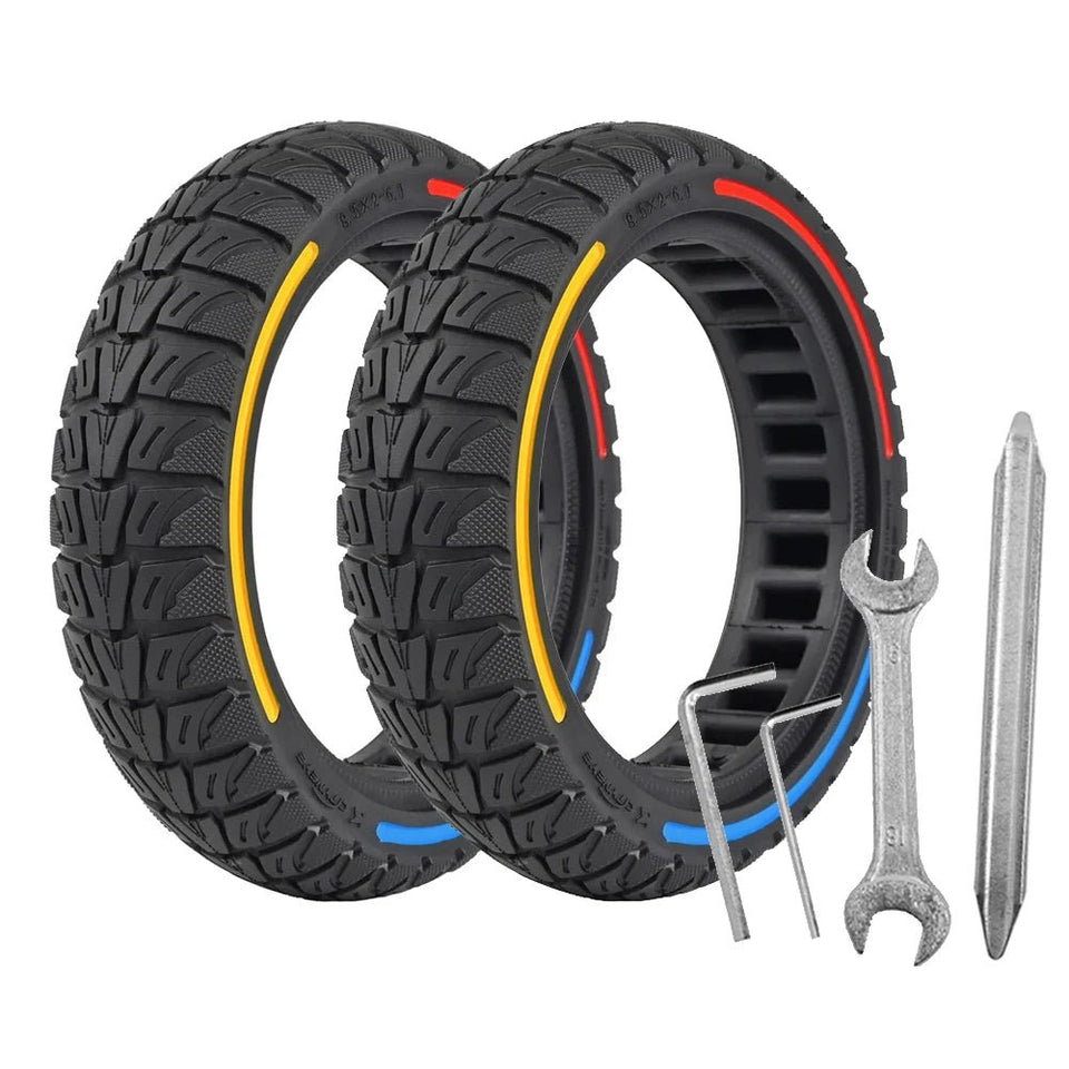 8.5 Inches Damping Durable Wheel 8.5x2-6.1 Honeycomb Solid Tire Colorful for Xiaomi M365 PRO PRO2 1S List Electric Scooter Tyre AXSSIBLZ