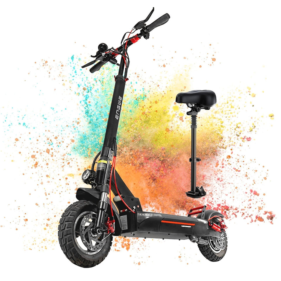 ENGWE 830W Peak Electric Folding Scooter, 48V 18.2AH, 43.5 Miles Range, 28mph, 10*4.0 Tires, Full Suspension, City & Rough Road AXSSIBLZ