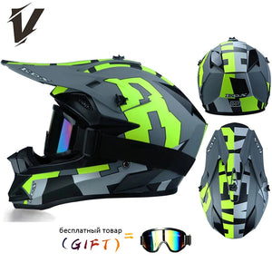 VGV 166 Rally helmets extremely breathable adaptable independent goggles anti-stifling no pressure on the head DOT/ECE certified AXSSIBLZ