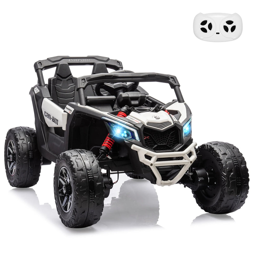 Kids UTV, Electric Ride on UTV Car, Licensed Can-Am Electric Off-Road Car, Ride On Truck Car w/Remote Control, Large Seat AXSSIBLZ