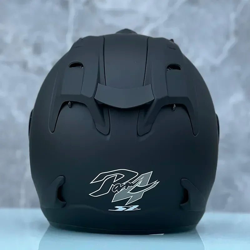 Ram4 Matte Black Half Helmet Men and Women Motorcycle Off-Road Summer Helmet Downhill Racing Mountain Cross Casco Capacete AXSSIBLZ