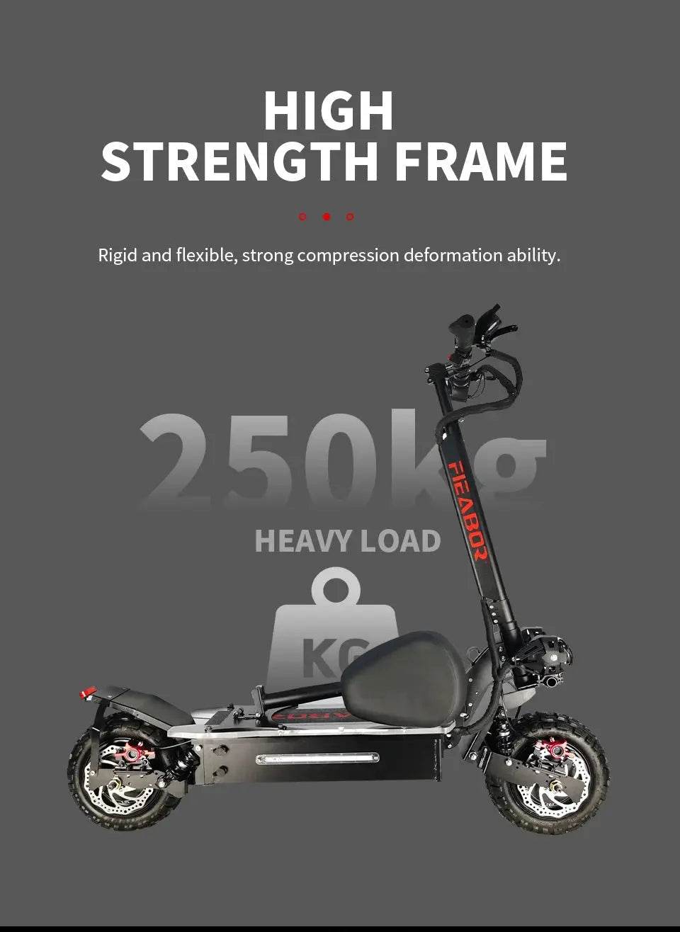 High strength frame Fieabor Q06P E-Scooter