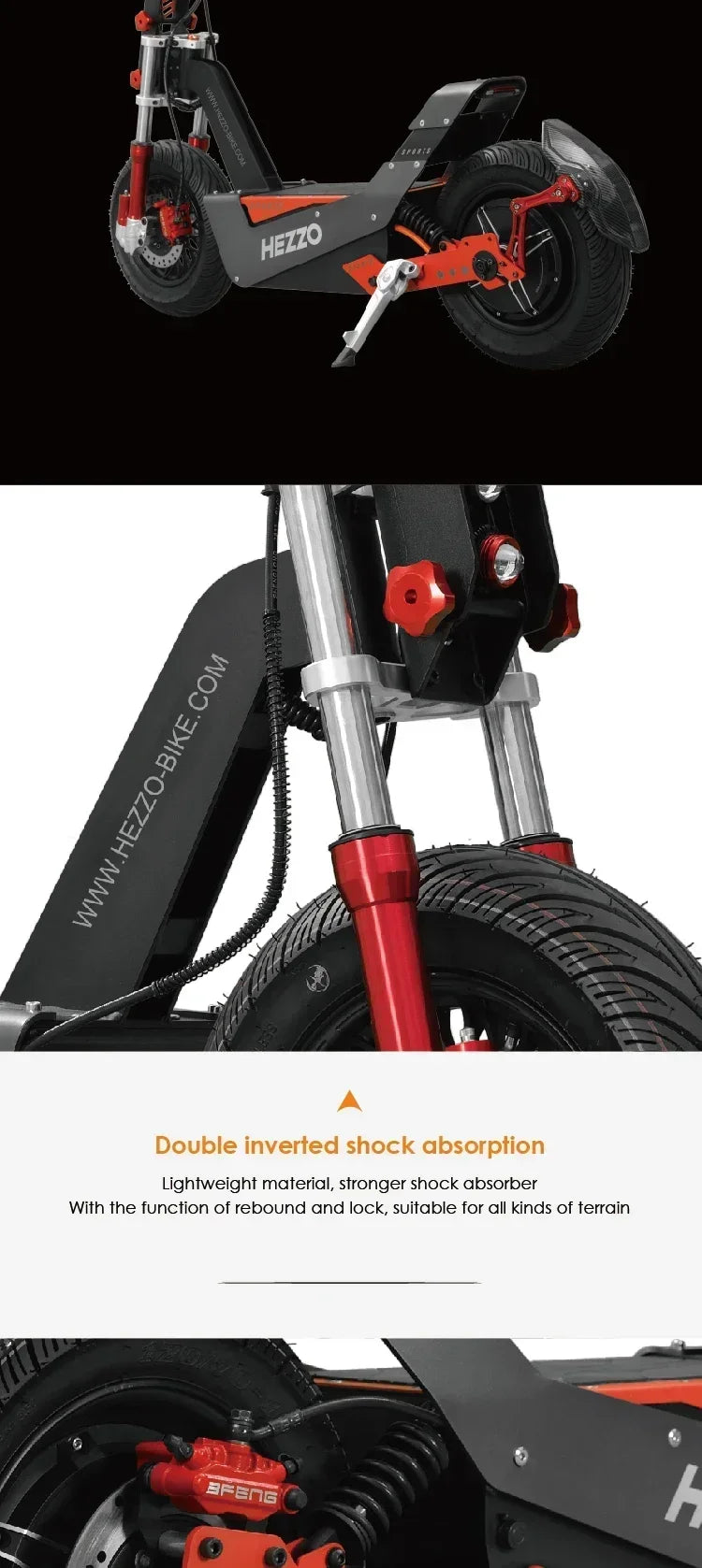 Foldable F8 Electric Scooter 100/km Electric Scooter 8000W Large Motor 72V50AH Battery16-inch Fat Tire Off-road Electric Scooter AXSSIBLZ