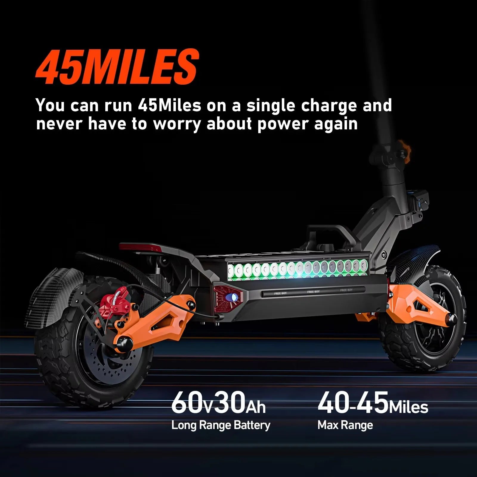 Dual Motor Adult Dual Shock-Absorbing Electric Scooter Long Endurance Double Rocker Arm Commuter Off-Road E-Scooter AXSSIBLZ