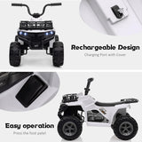 12V Kids Ride On Electric ATV, Ride Car Toy with Bluetooth Audio,High/Low Speed, LED Headlights, Battery Indicator & Radio AXSSIBLZ