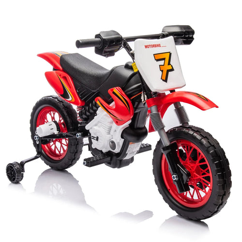 12V Kids Ride On Electric Toy Motorcycle,Rear suspensionTwist Grip Throttle,Slow Start,Removable training wheels,Indie music box AXSSIBLZ