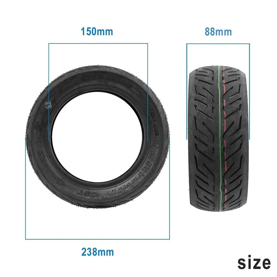 Electric Scooter Vacuum Tire for Zero 11X Kaabo Wolf for Kugoo M4 Pro Scooters 10x3.0 CST Wear Resistant 10x3.00-6 Tubeless Tyre AXSSIBLZ